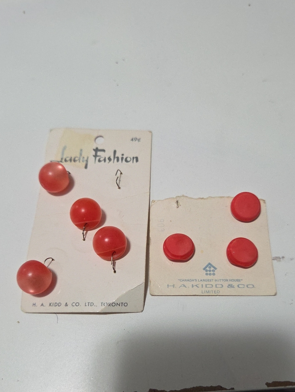 Vintage Red Buttons